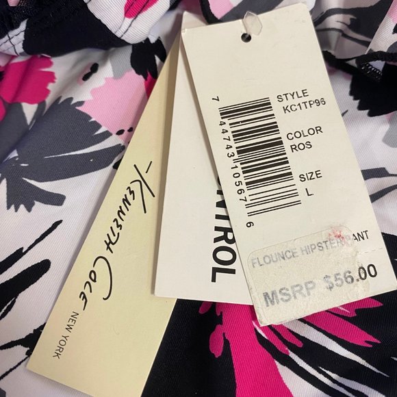 Kenneth Cole New York Rose Print Swim Bottom - Picture 6 of 7